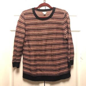 J. Crew Factory Interweaved Striped Sweater